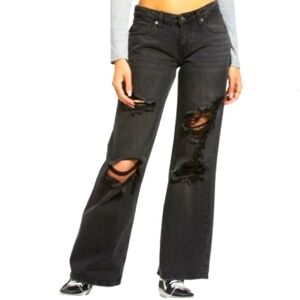Brand New Bp - Women's destroyed wide leg jeans